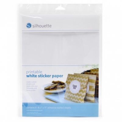 Silhouette Printable White Sticker